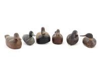 A Group of Carved and Polychrome Painted Duck Decoys
