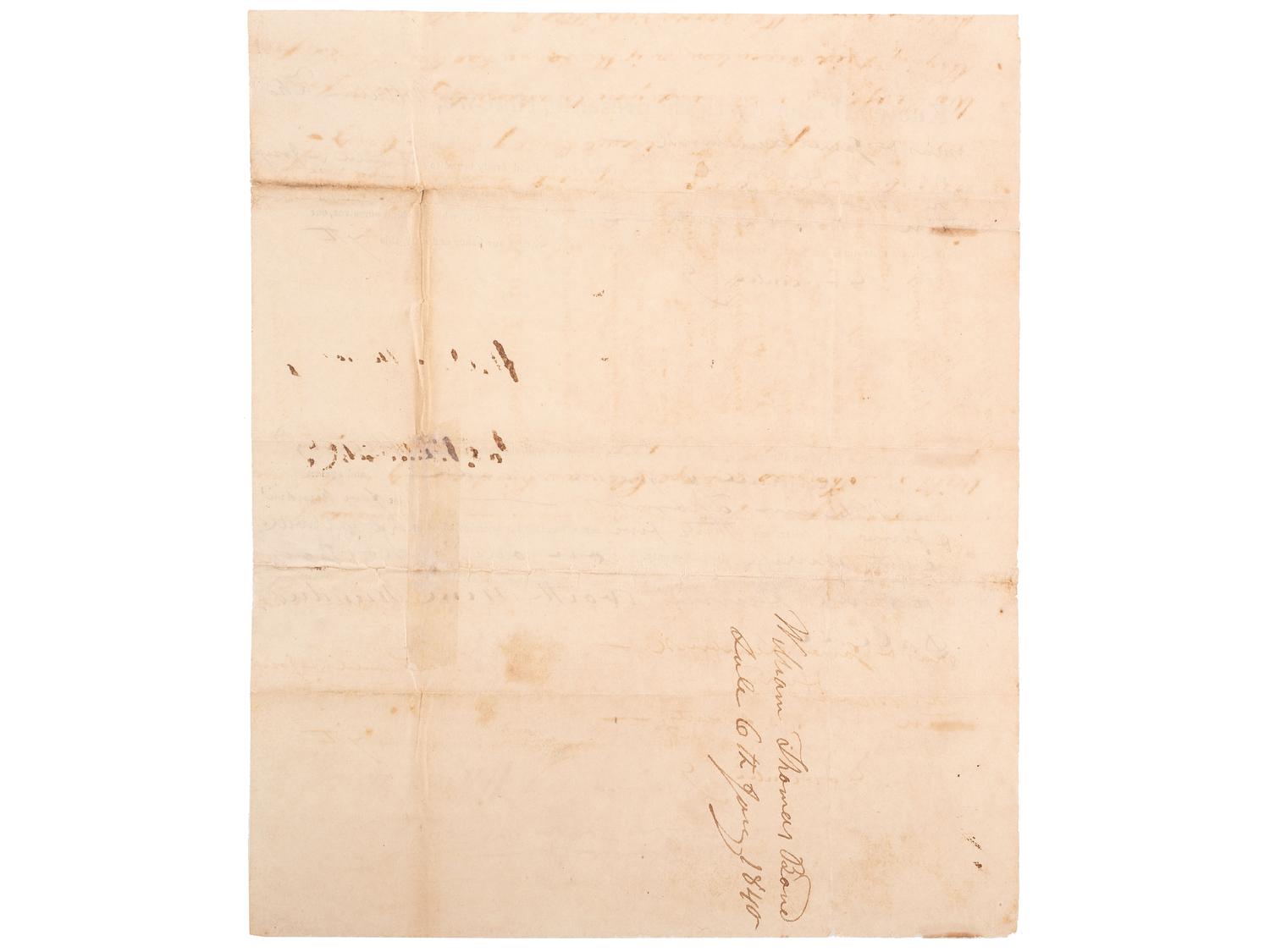 [SLAVERY & ABOLITION]. A group of 4 documents related to the enslavement of individuals in Tennessee, comprising: