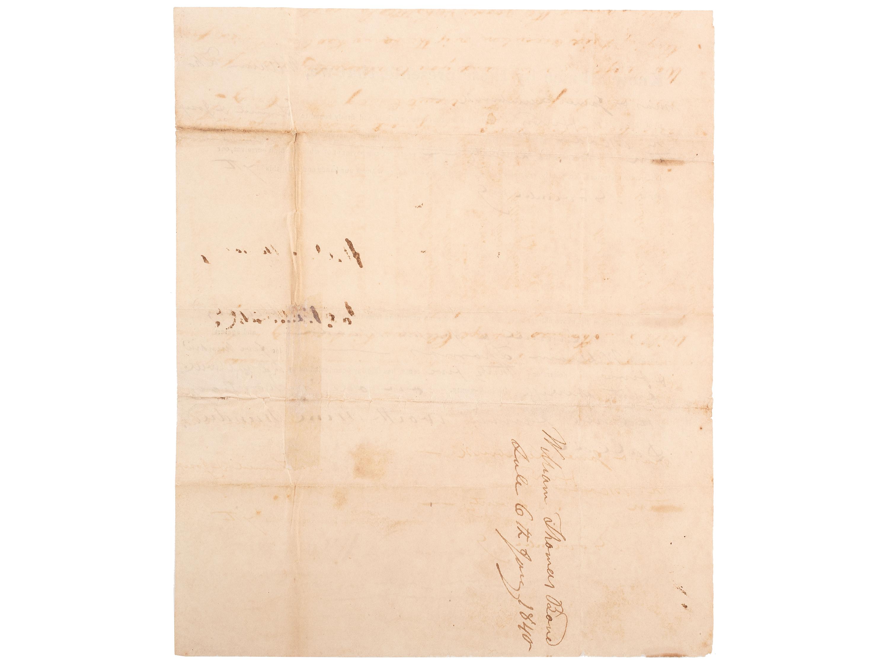 [SLAVERY & ABOLITION]. A group of 4 documents related to the enslavement of individuals in Tennessee, comprising:
