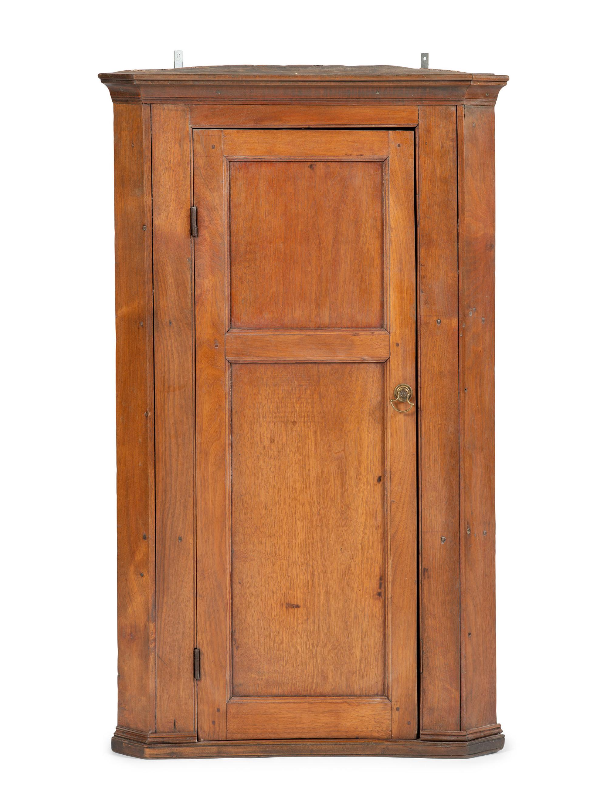 A Country Cherrywood Hanging Corner Cupboard