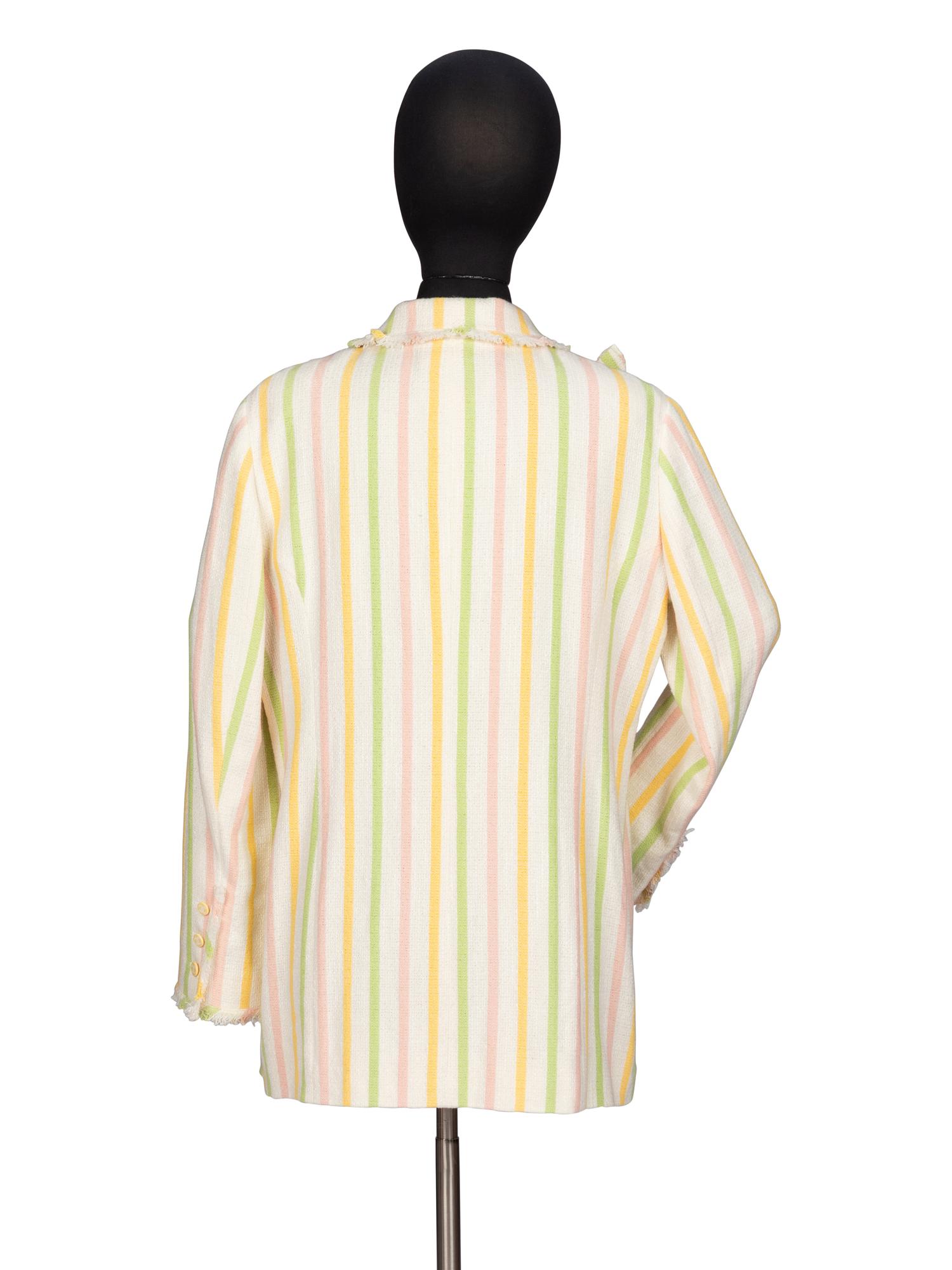 CHANEL, STRIPED TWEED JACKET