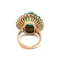 YELLOW GOLD AND CHALCEDONY RING
