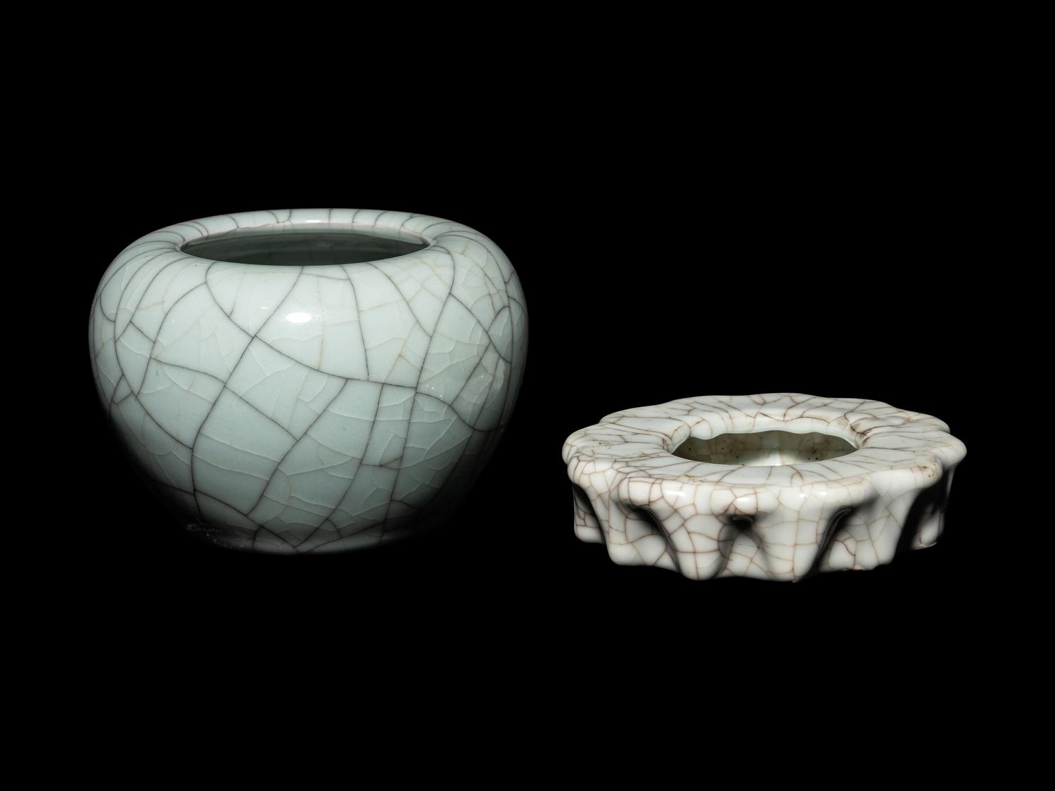 Two Guan -Type Porcelain Brush Washers