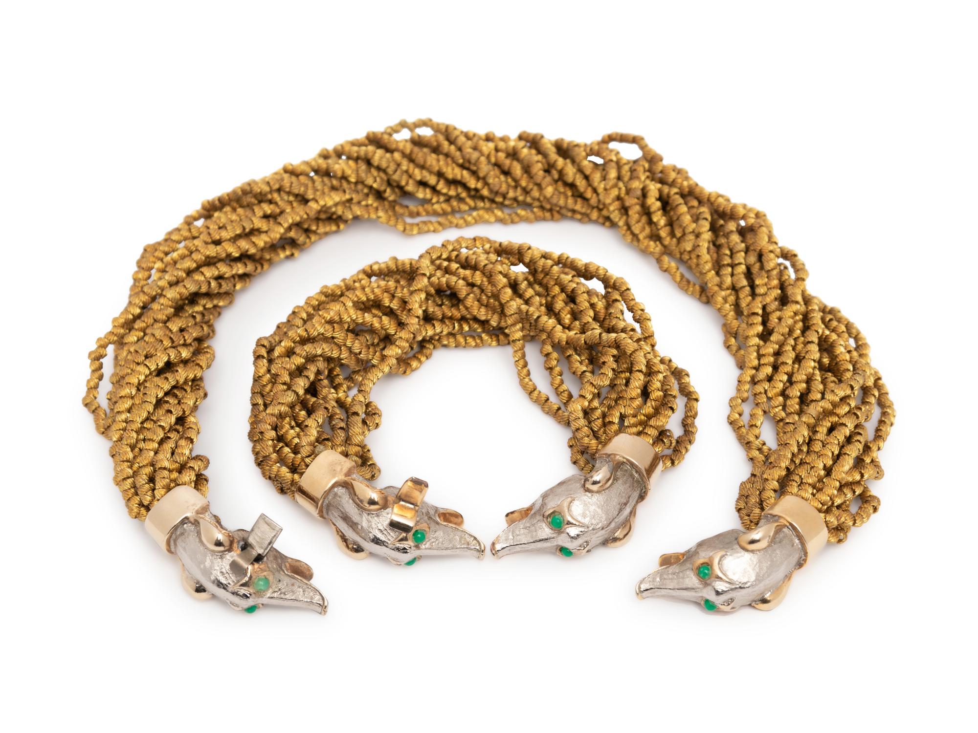 Three Kenneth J. Lane Costume Jewelry Pieces, 1980-90s