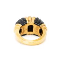 ROBERT ALTMAN, YELLOW GOLD AND BLACK ONYX RING