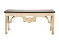 An Italian Painted Console Table with Faux Marble Top