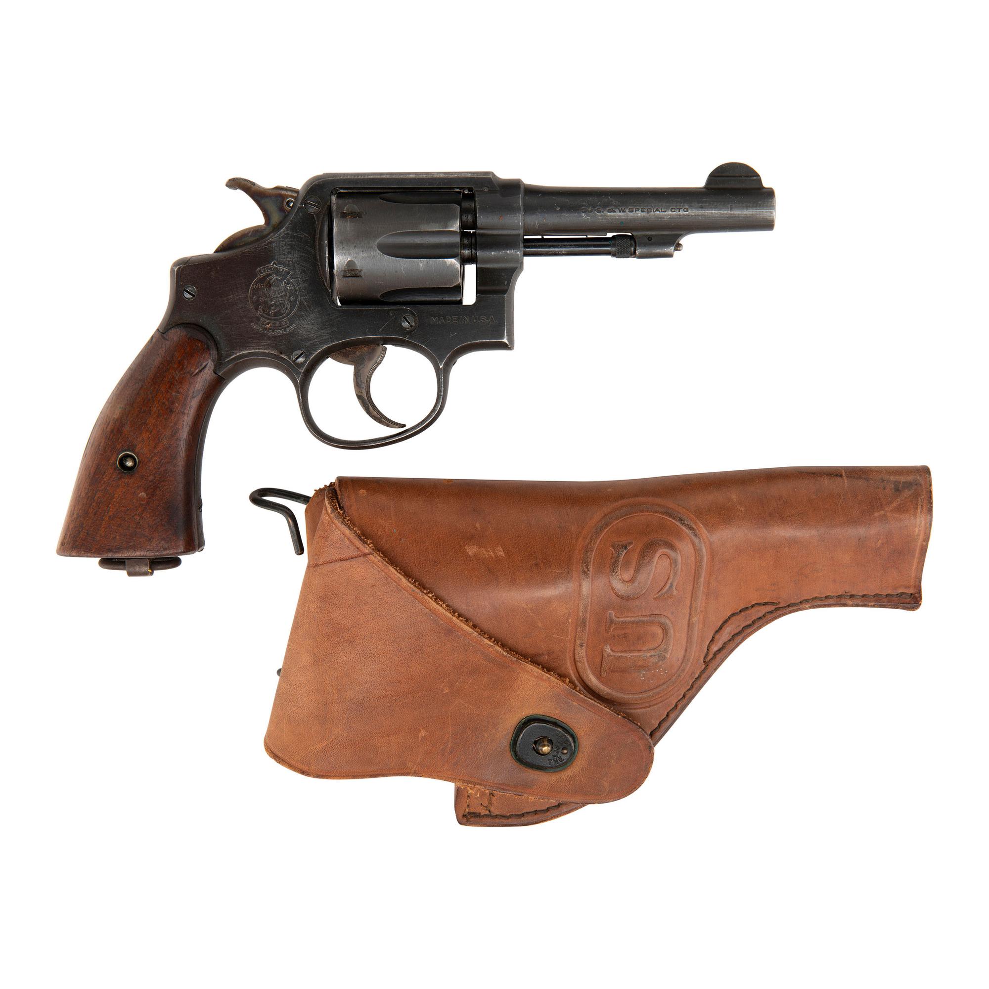 **U.S. Navy Marked Smith & Wesson Victory Model Revolver with 1943 Dated Craighead Holster