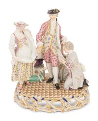 A Meissen Porcelain Figural Group of Annette et Lübin