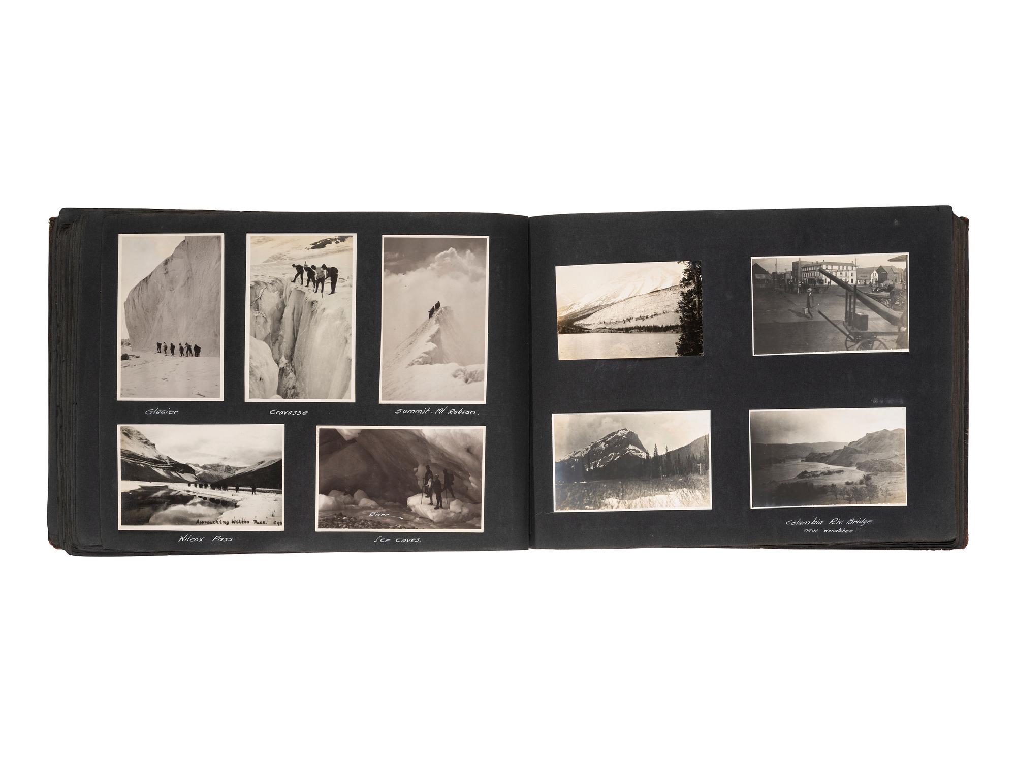 [NATIVE AMERICANS] -- [WESTERN AMERICANA & CANADA]. Album containing photographs of Native American subjects and scenic views of the Western United States and Canada. Ca 1910s.