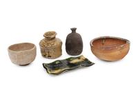 Five Japanese Pottery Vessels
