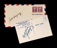 A Group of Heavyweight Champion Gene Tunney and Jack Dempsey Signed Autographs,
