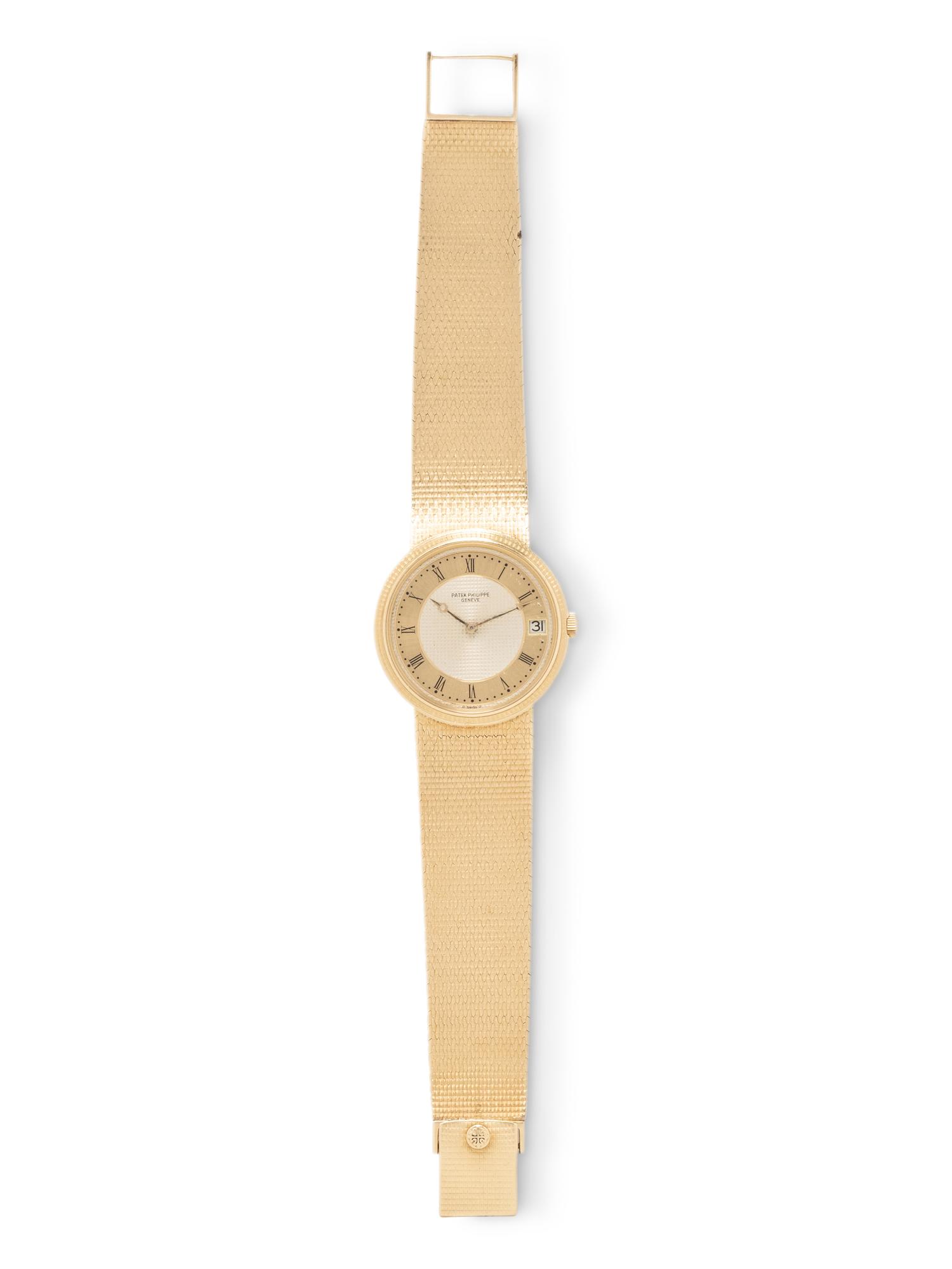PATEK PHILIPPE, REF. 3801/3 18K YELLOW GOLD 'CALATRAVA' DATE WATCH