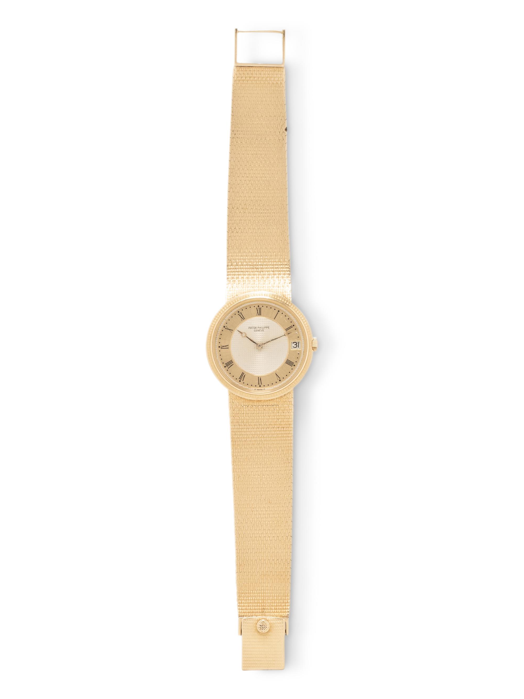 PATEK PHILIPPE, REF. 3801/3 18K YELLOW GOLD 'CALATRAVA' DATE WATCH