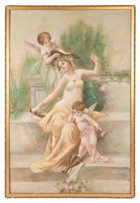 O'Young, (20th century), Female with Two Putti, 1902
