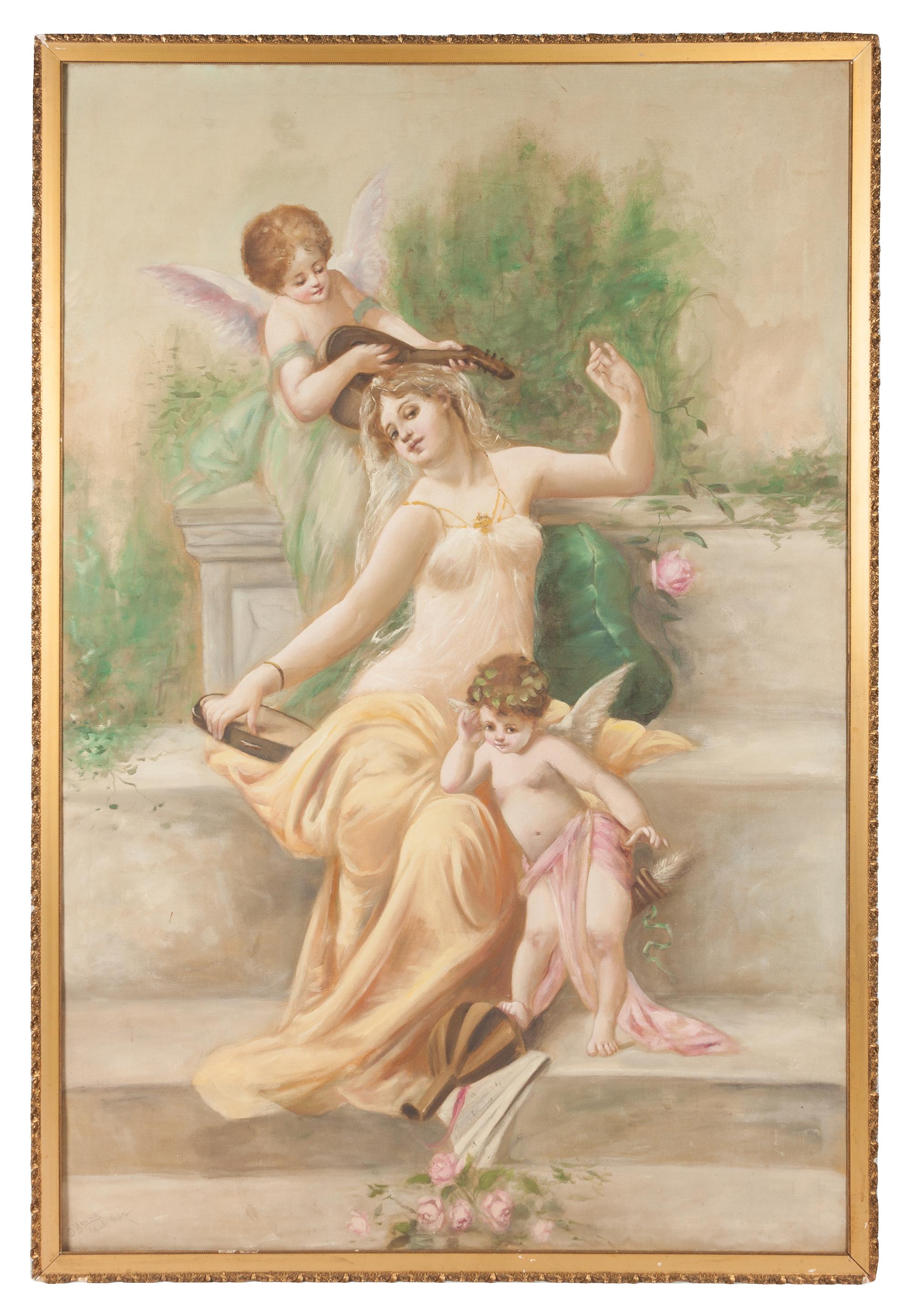O'Young, (20th century), Female with Two Putti, 1902