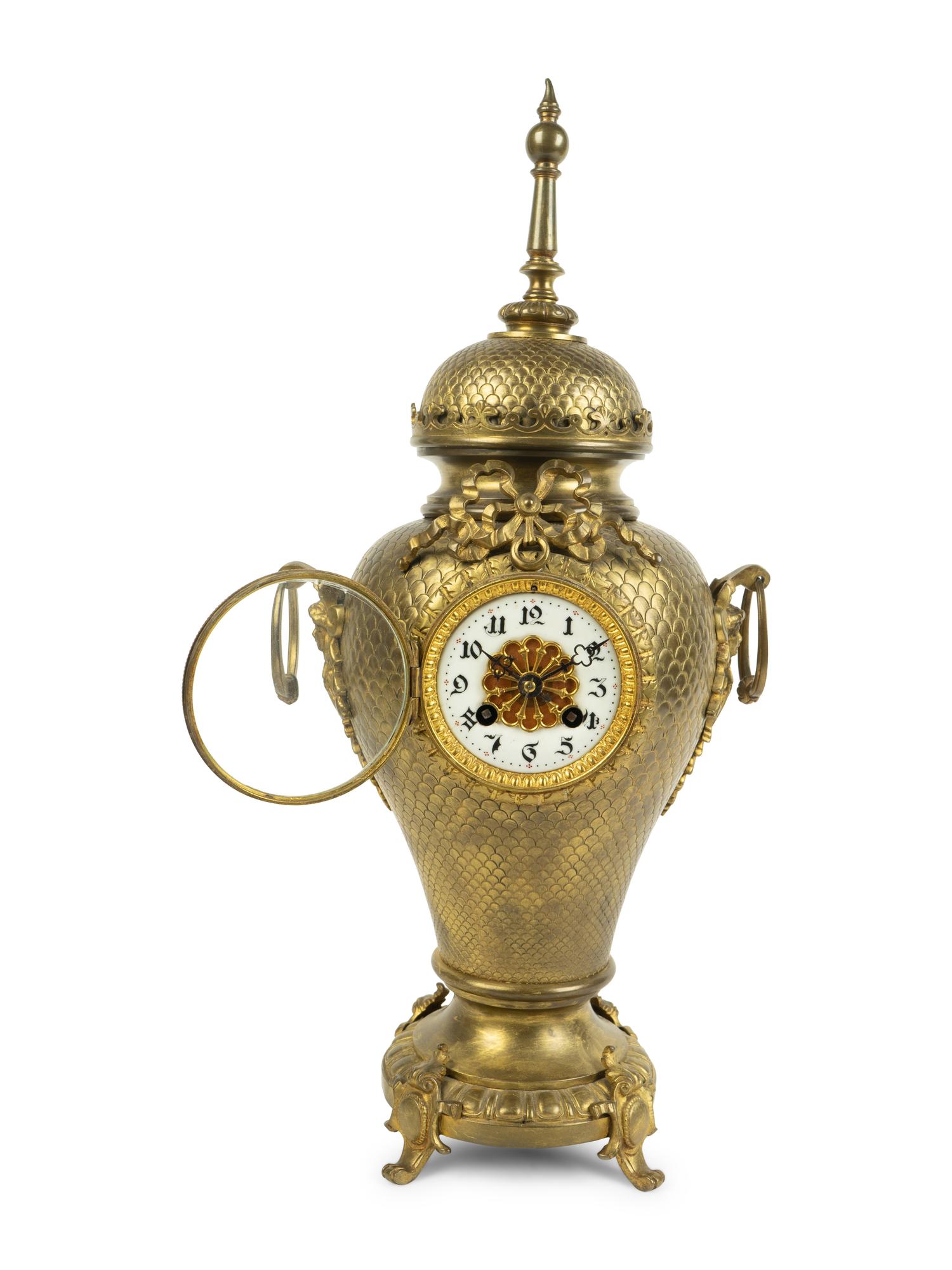 A French Gilt Bronze Urn-Form Clock — LATE 19TH CENTURY