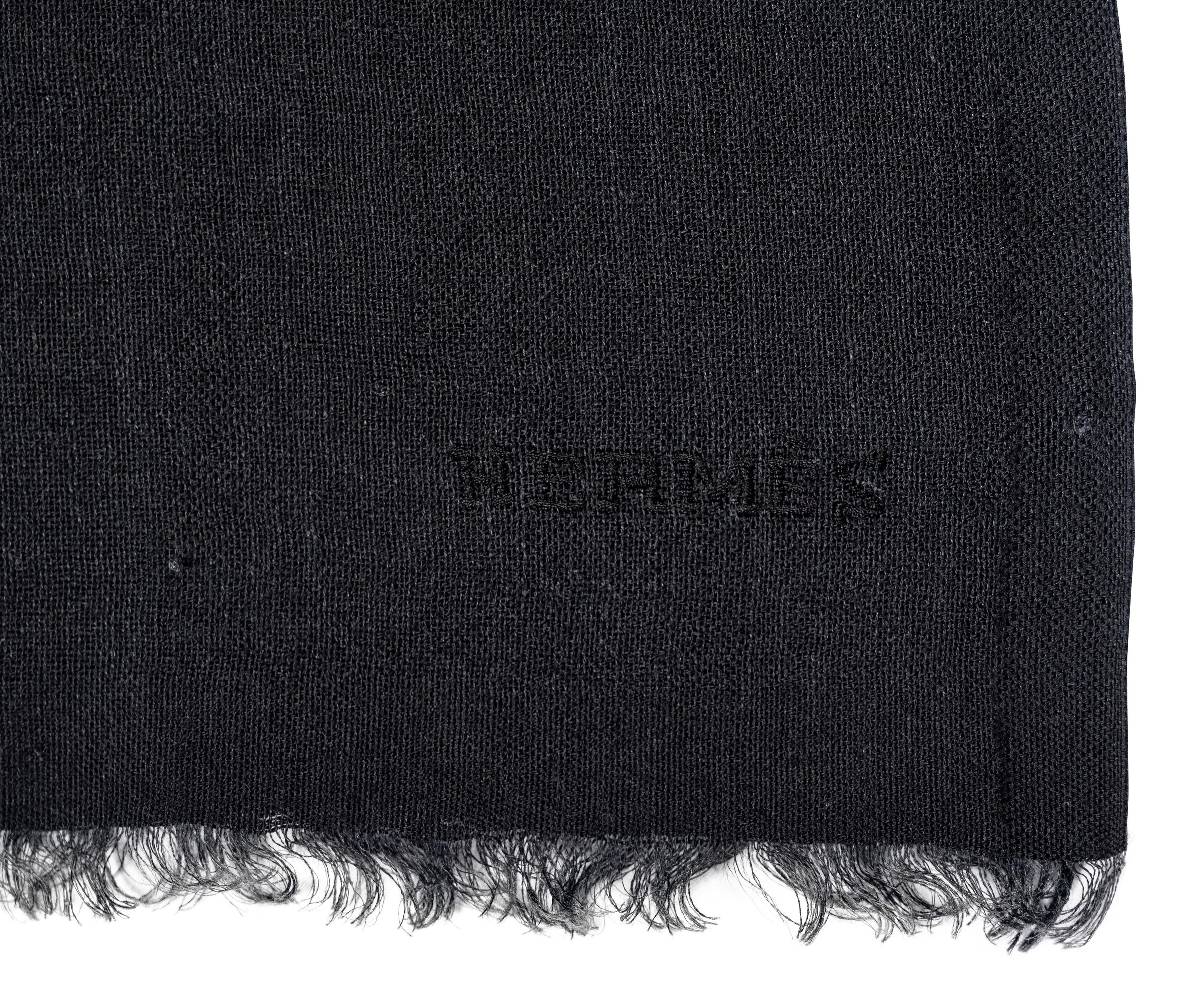 Two Cashmere Scarves: One Giorgio Armani, One Hermès