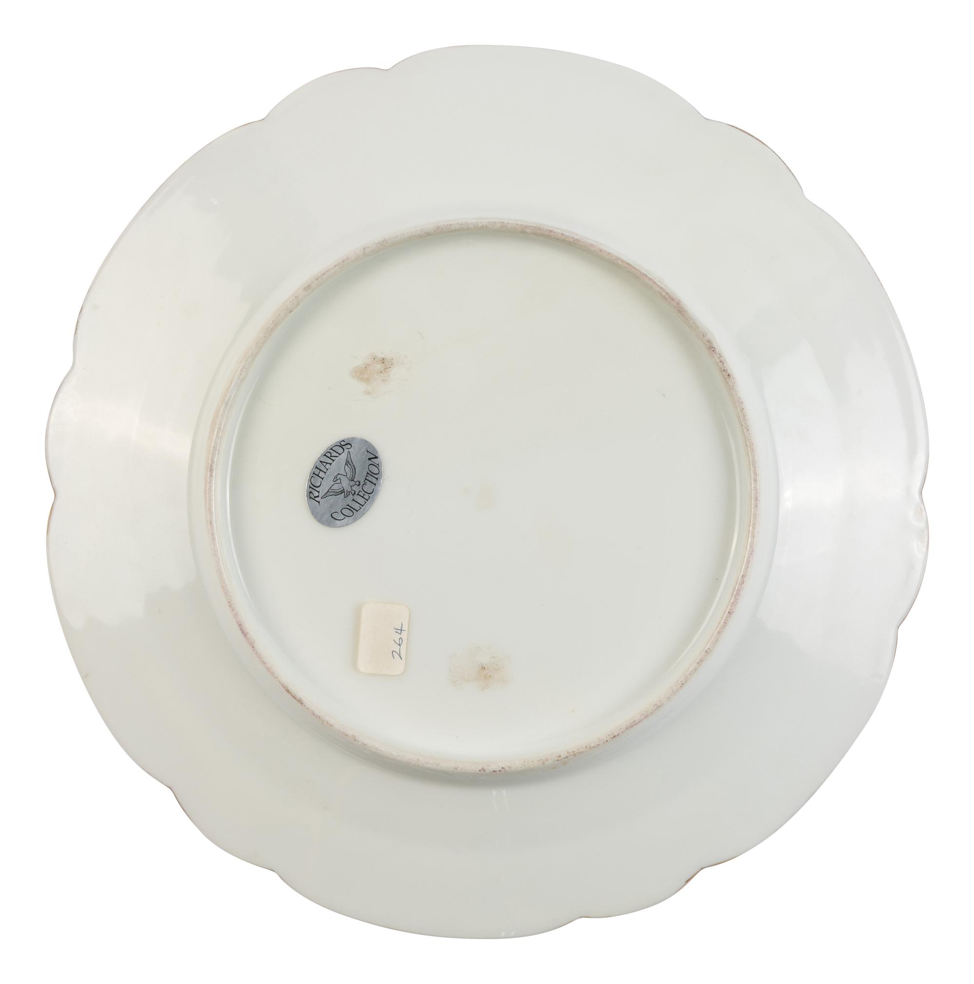 [LINCOLN WHITE HOUSE]. A French Limoges porcelain dinner plate from the solferino china service used during the first Lincoln administration. Limoges, France: Haviland & Co., 1861.