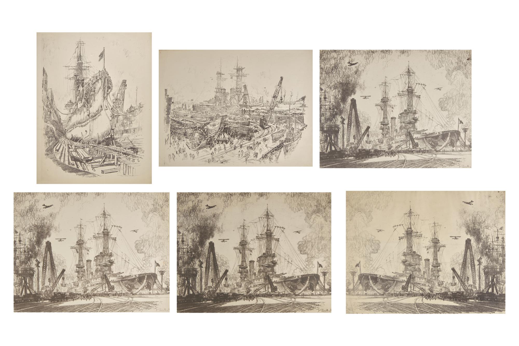 Six Works: Ready to Start, also known as Provide the Sinews of War (4); together with In Dry Dock; together with Building Submarine Chasers), 1917 (6)