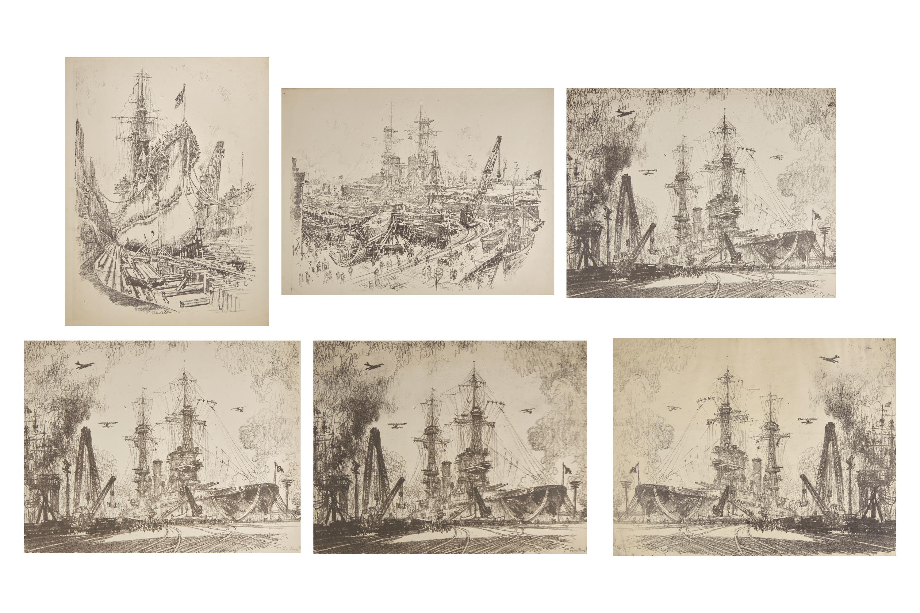Six Works: Ready to Start, also known as Provide the Sinews of War (4); together with In Dry Dock; together with Building Submarine Chasers), 1917 (6)