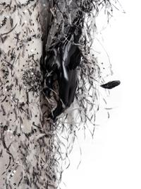 Bill Blass Ostrich Feather Evening Dress with Wrap, From the Ebony Fashion Fair, 1990-2000s
