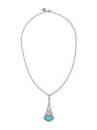 STEPHEN WEBSTER, DIAMOND AND BLUE DOUBLET 'EIFFEL TOWER' PENDANT NECKLACE