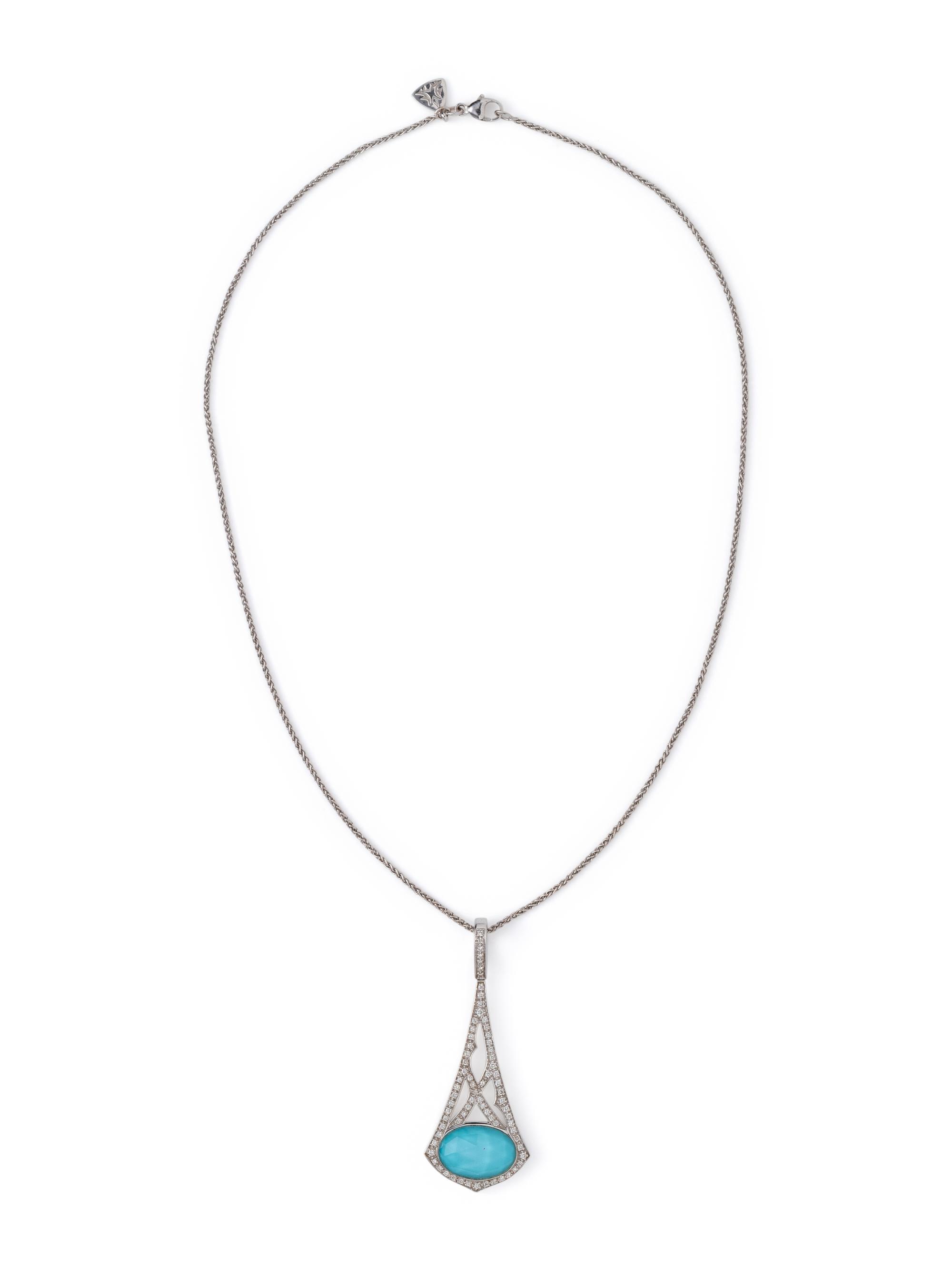 STEPHEN WEBSTER, DIAMOND AND BLUE DOUBLET 'EIFFEL TOWER' PENDANT NECKLACE