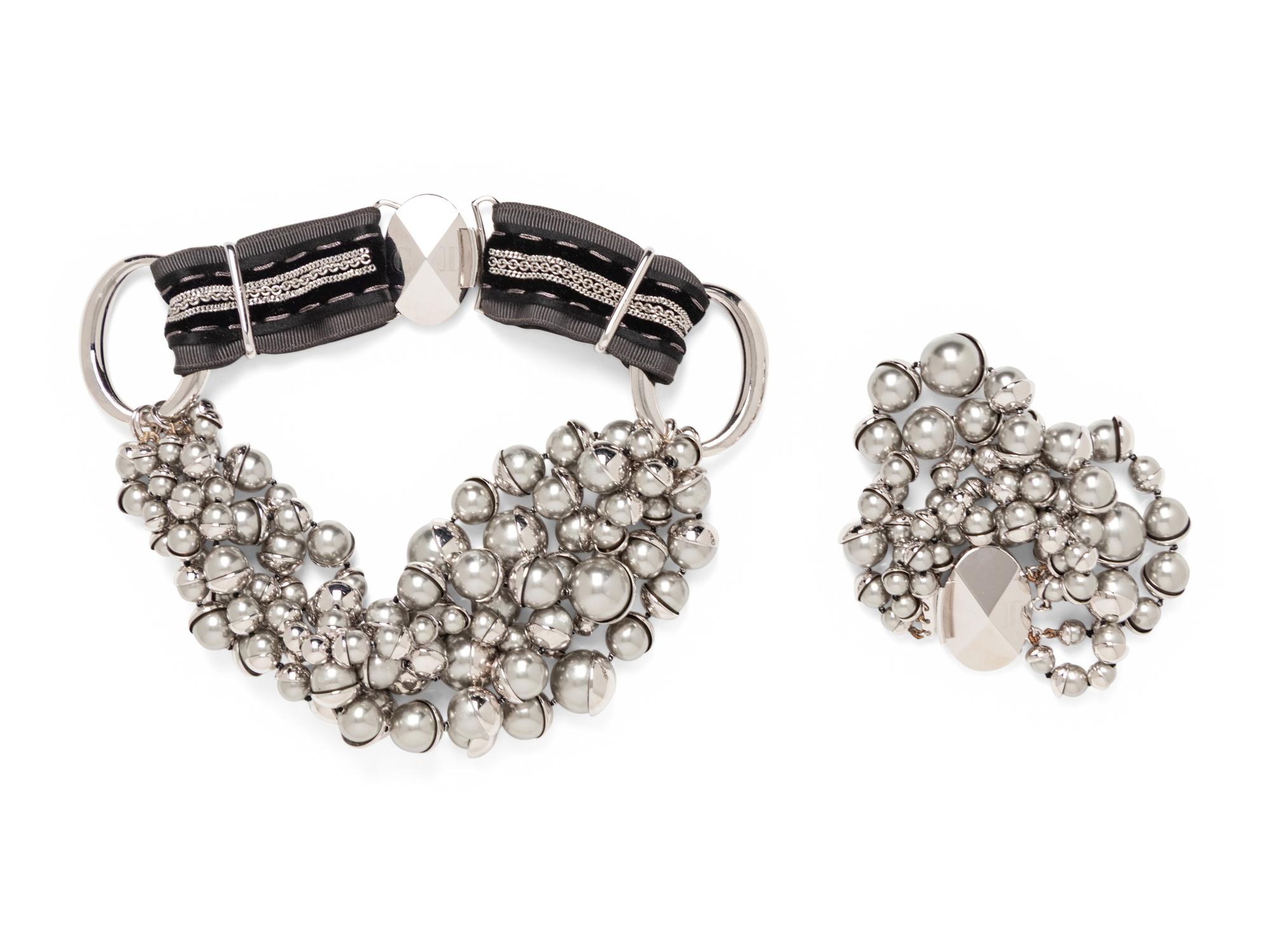 Christian Dior, Metal Bauble Necklace & Bracelet