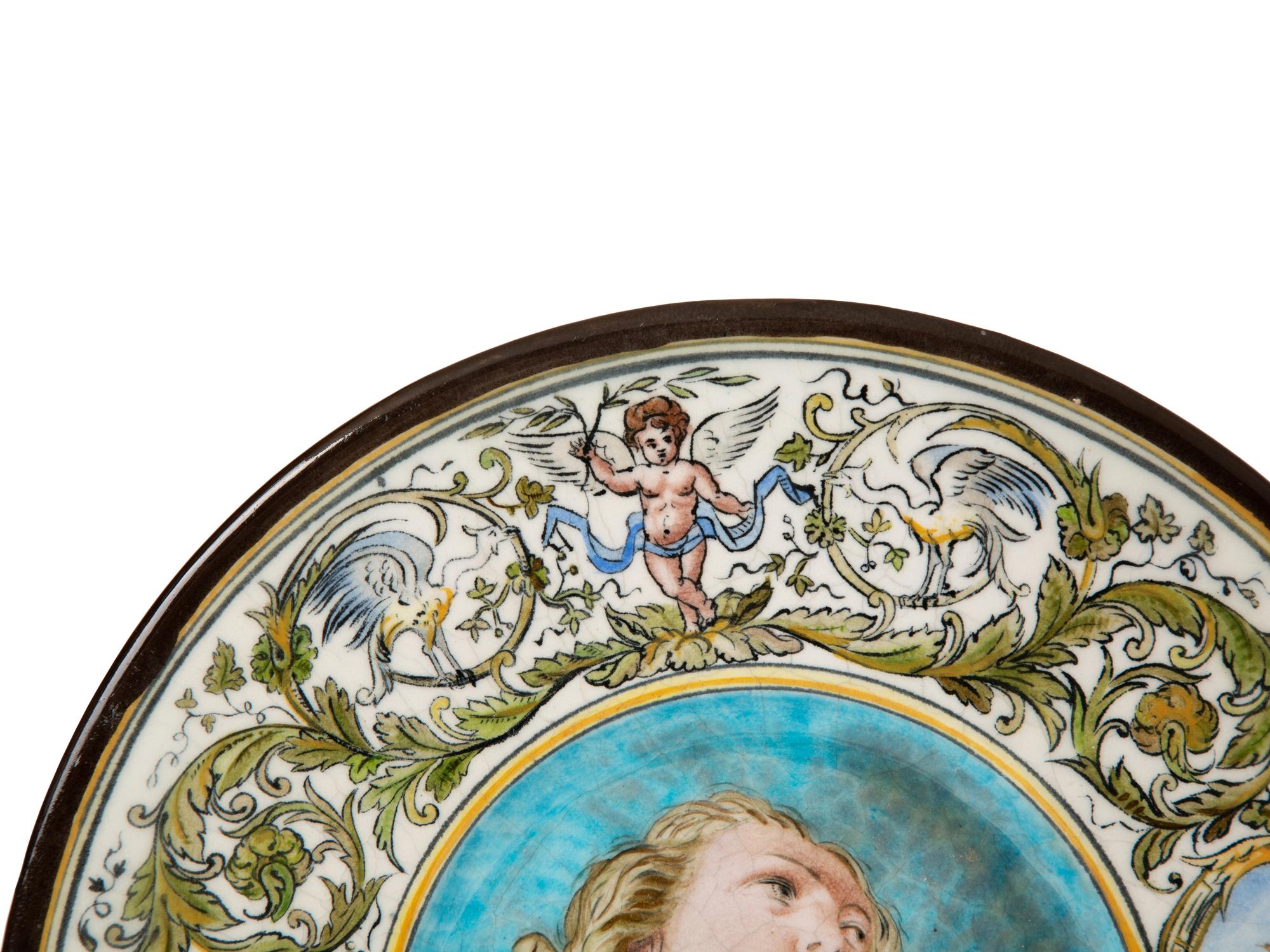 Three Italian Majolica Chargers — 19TH/20TH CENTURY
