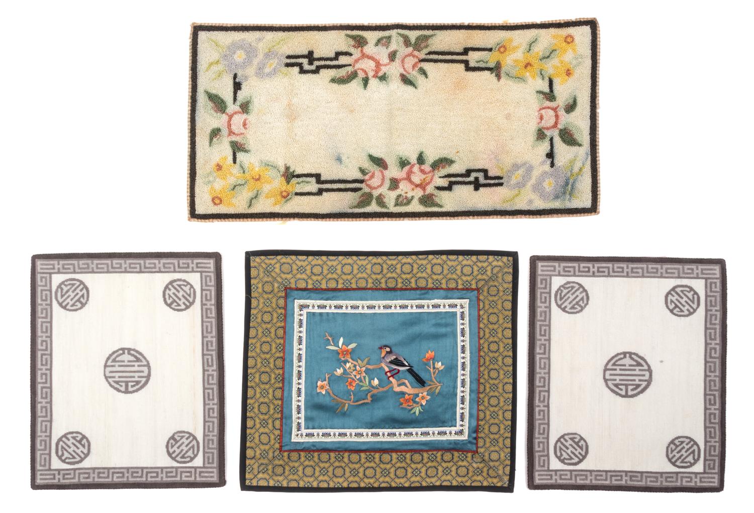 A Group of Ten Chinese and Japanese Style Rugs Largest 17 3/8 x 8 3/8 inches.