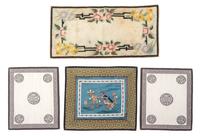 A Group of Ten Chinese and Japanese Style Rugs Largest 17 3/8 x 8 3/8 inches.