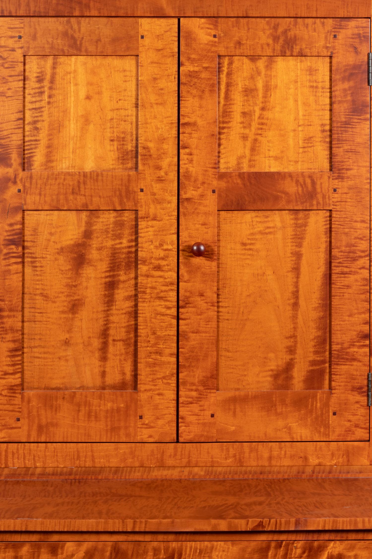 A Federal Style Tiger Maple Plantation Desk