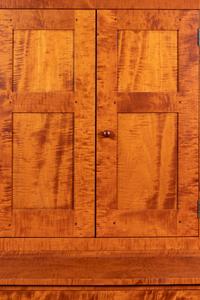 A Federal Style Tiger Maple Plantation Desk