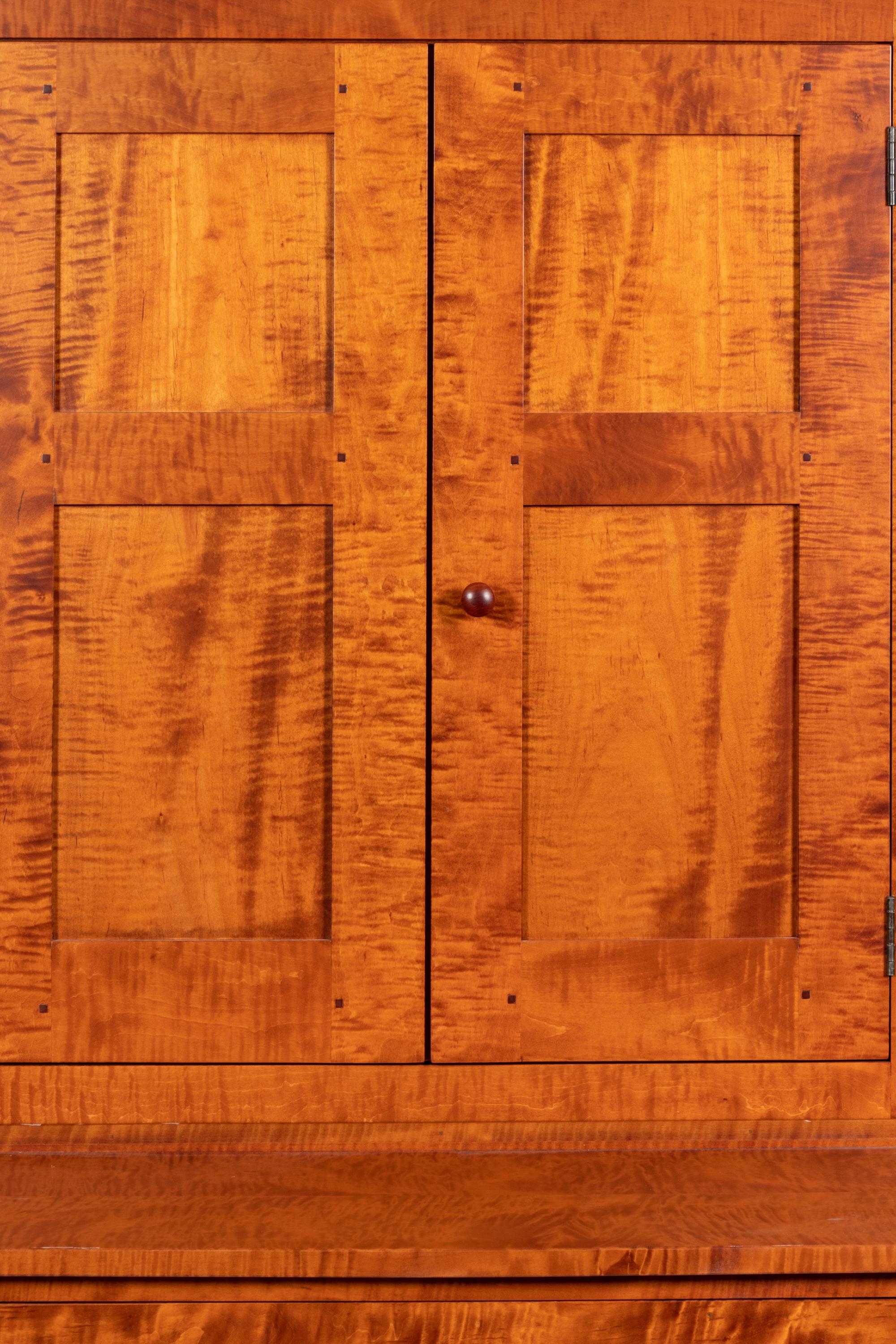 A Federal Style Tiger Maple Plantation Desk