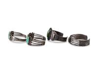 Navajo Silver and Turquoise Cuff Bracelets