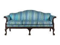 A George III Style Mahogany Camelback Settee