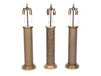 Three French Bronze Wallpaper Printing Rollers — LATE 19TH/EARLY CENTURY