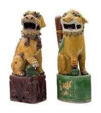Nine Chinese Porcelain Figures of Fu Lions