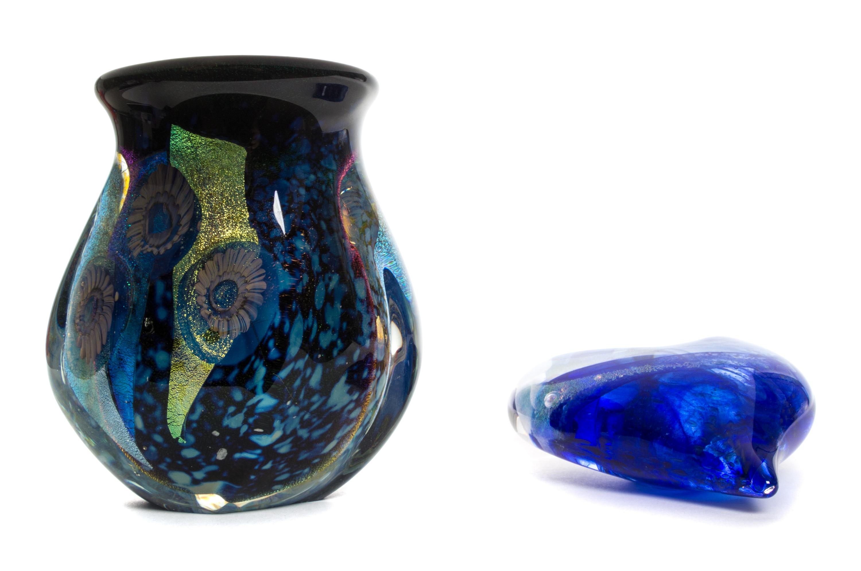 A Studio Glass Vase Height of first 4 7/8 inches. — EICKHOLT GLASS