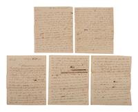 [WASHINGTON, George (1732-1799)] -- DANDRIDGE, Bartholomew Jr. (ca 1773-1802). A group of 4 retained copies of letters written by Bartholomew Dandridge, Jr. to President George Washington.
