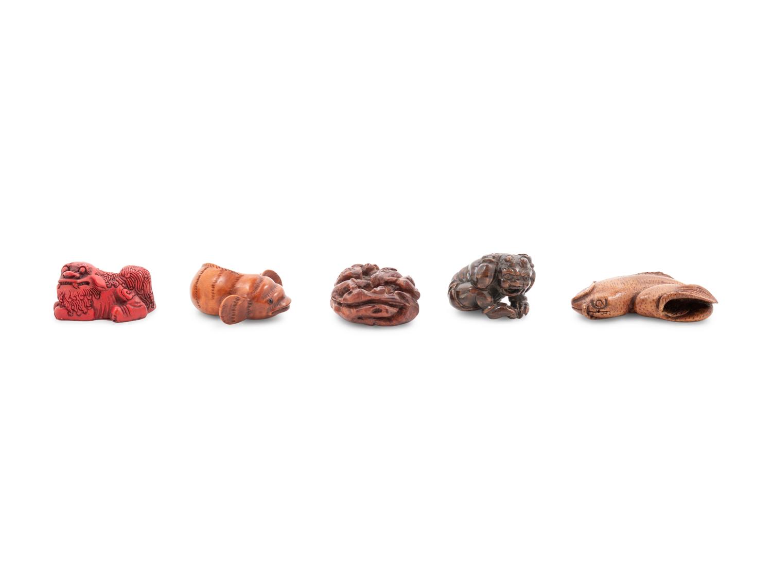 Five Carved Netsuke