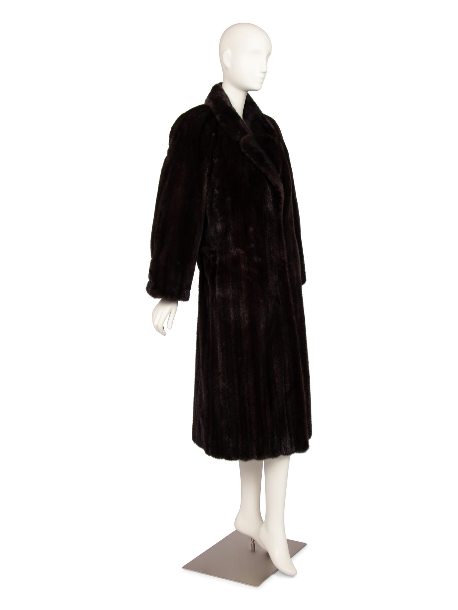Two Fur Coats: J. Mendel Sable and Black Onyx Mink, with J. Mendel Headband