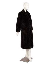 Two Fur Coats: J. Mendel Sable and Black Onyx Mink, with J. Mendel Headband