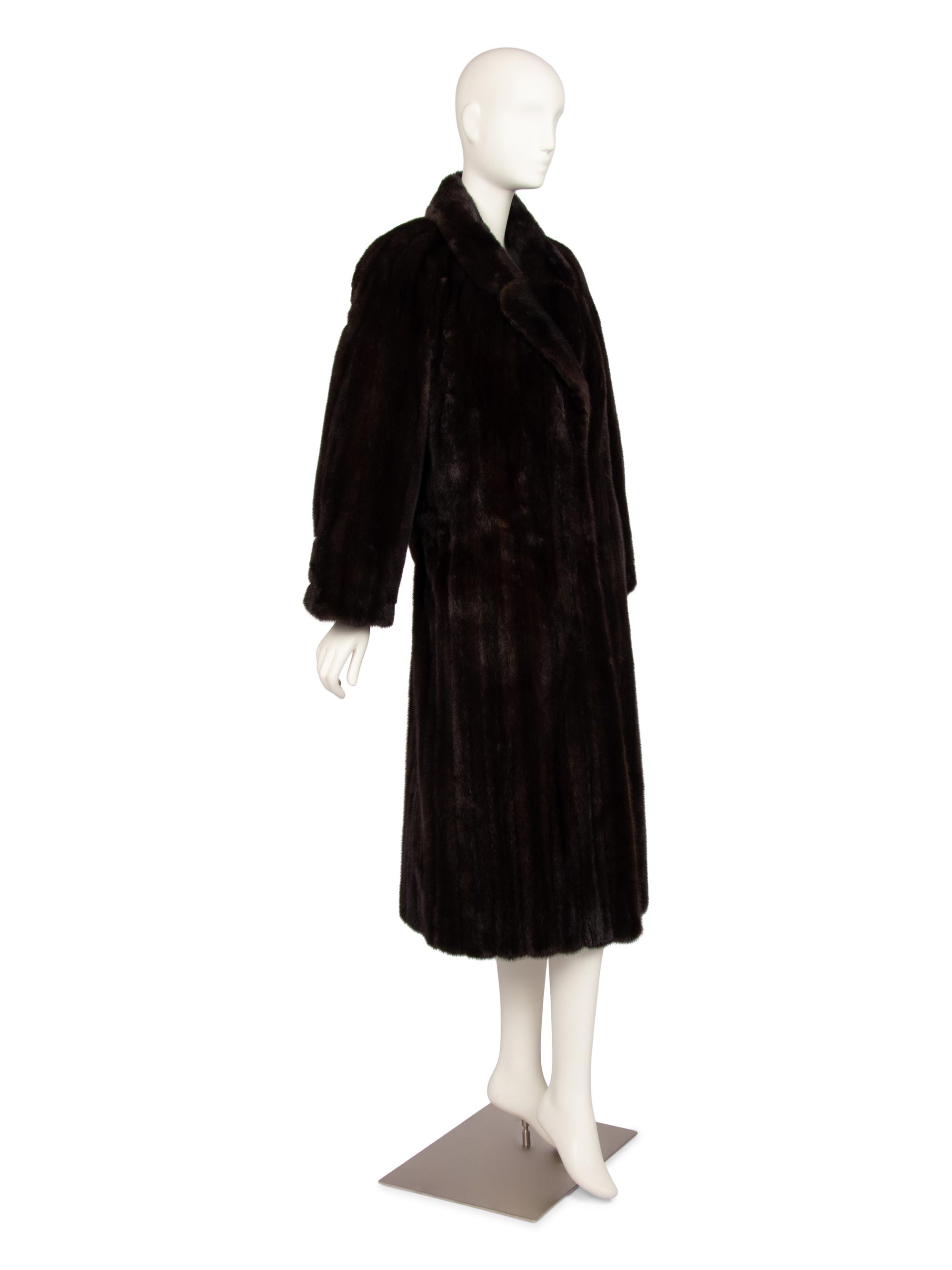 Two Fur Coats: J. Mendel Sable and Black Onyx Mink, with J. Mendel Headband
