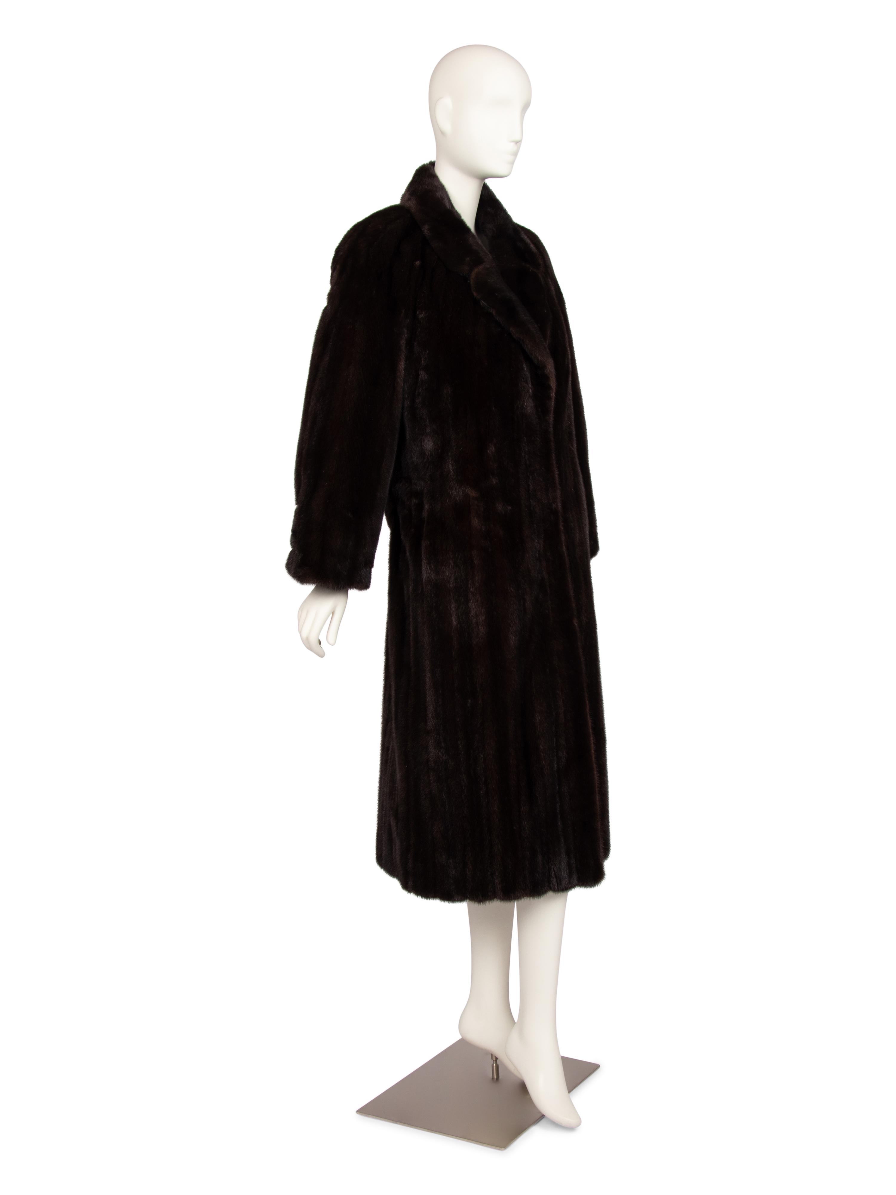 Two Fur Coats: J. Mendel Sable and Black Onyx Mink, with J. Mendel Headband