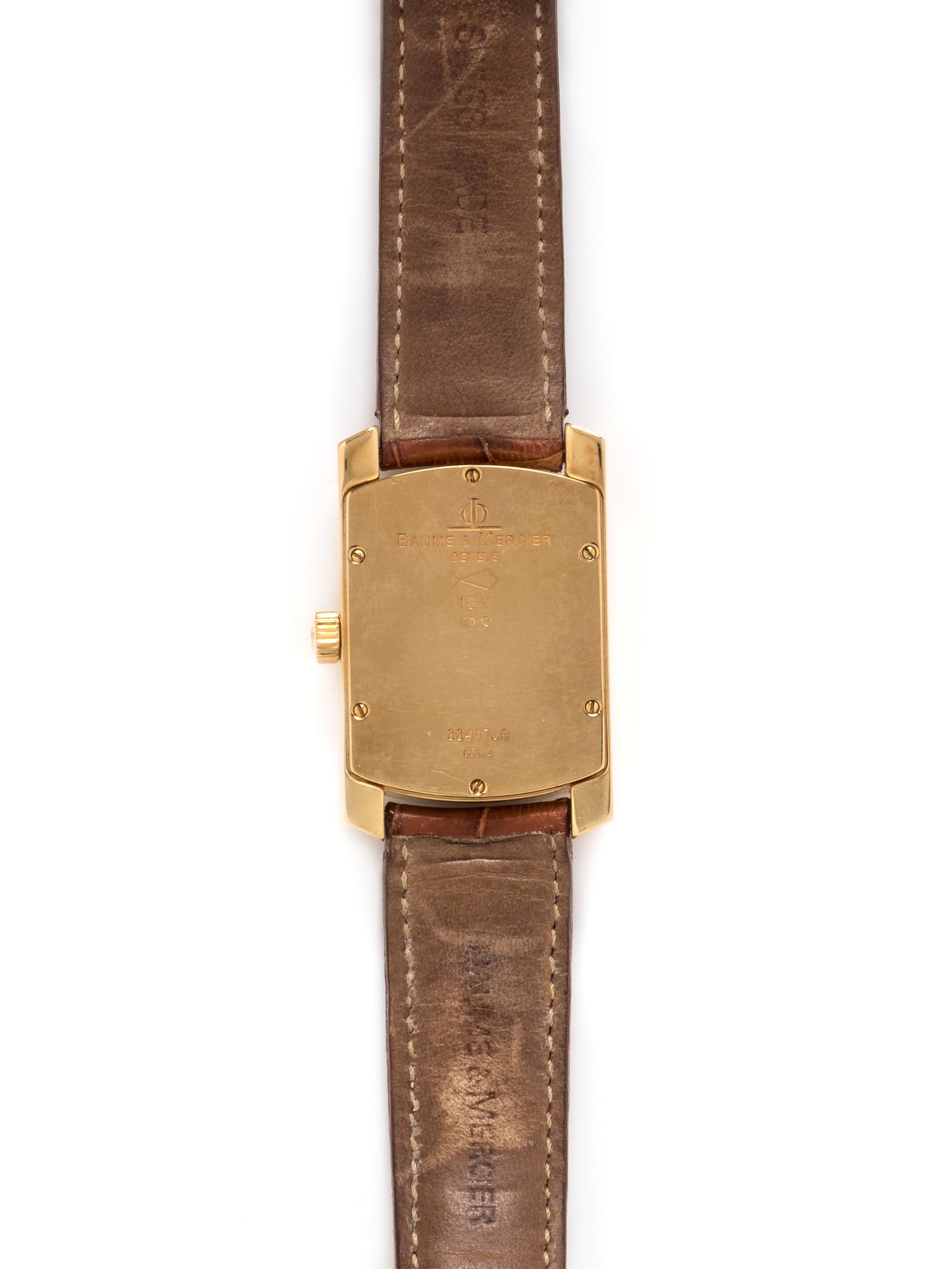BAUME & MERCIER, 18K YELLOW GOLD REF. 65302 'HAMPTON' WRISTWATCH