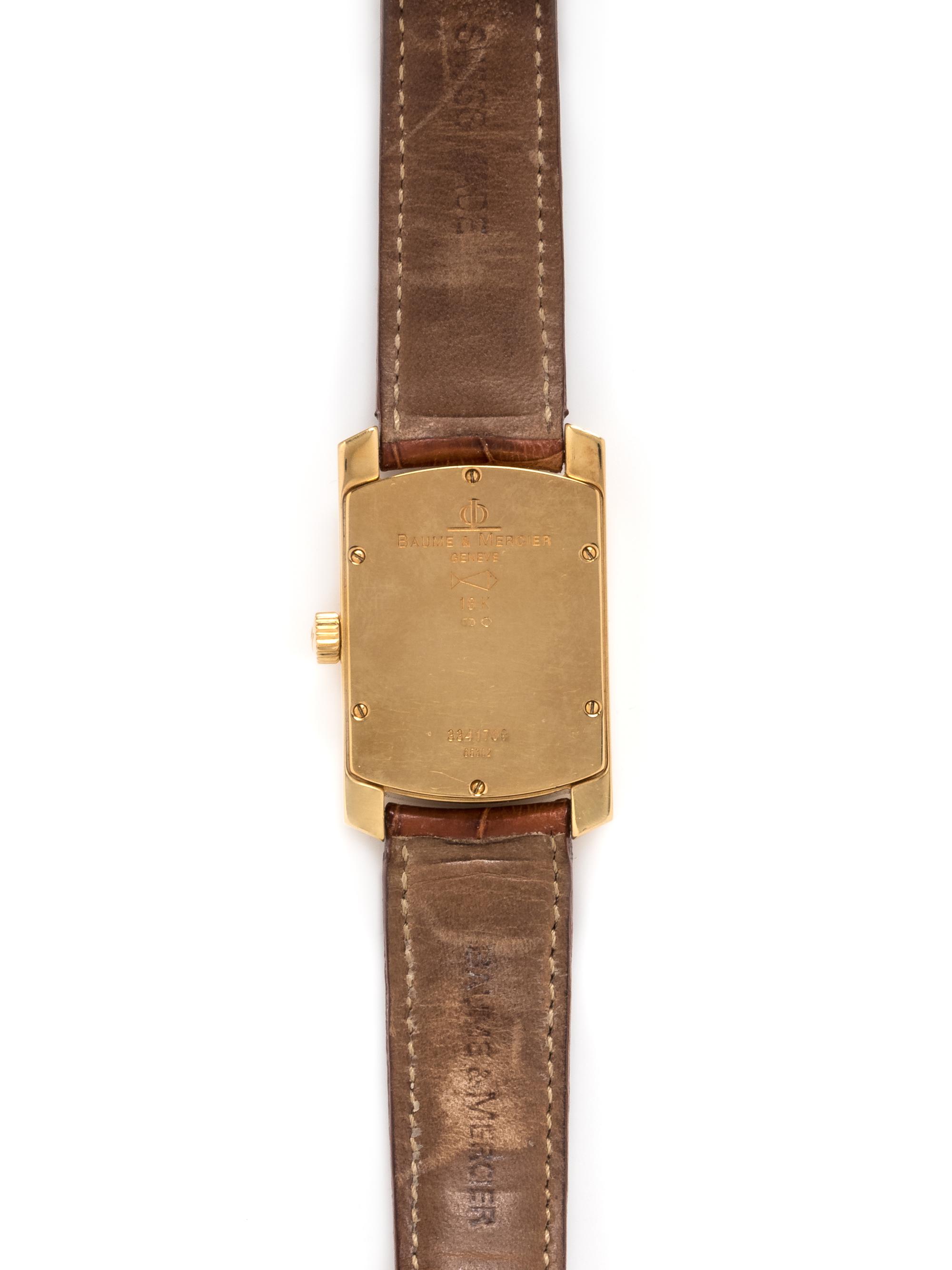 BAUME & MERCIER, 18K YELLOW GOLD REF. 65302 'HAMPTON' WRISTWATCH