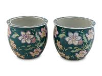 A Pair of Chinese Famille Rose Porcelain Fish Bowls