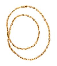 A 14 Karat Yellow Gold Chain, Italian,