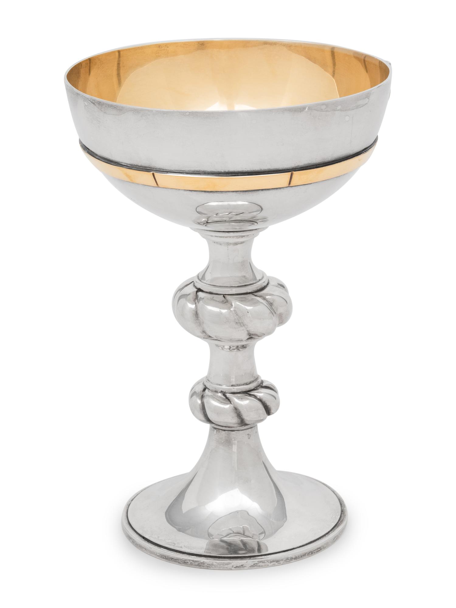 An American Parcel-Gilt Silver Chalice